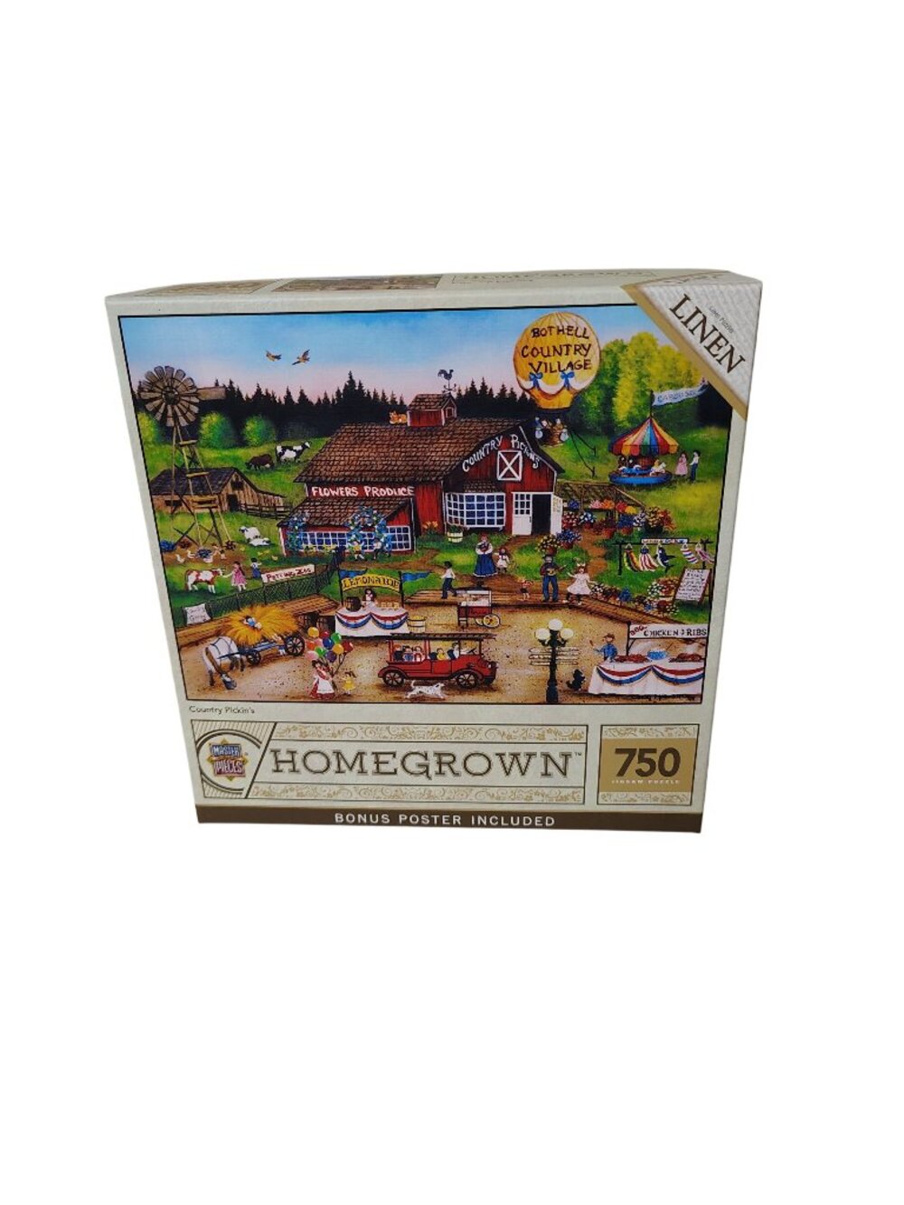 MasterPieces Homegrown Country Pickins 750-Piece Linen Jigsaw Puzzle